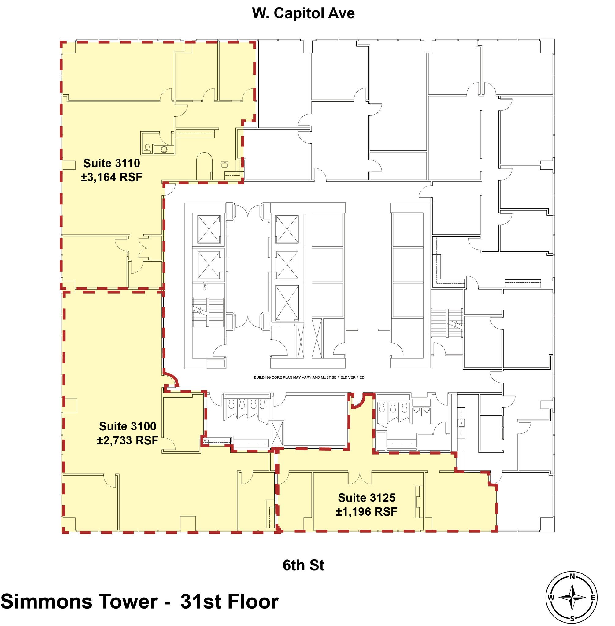 425 W Capitol Ave, Little Rock, AR en alquiler Plano de la planta- Imagen 1 de 10