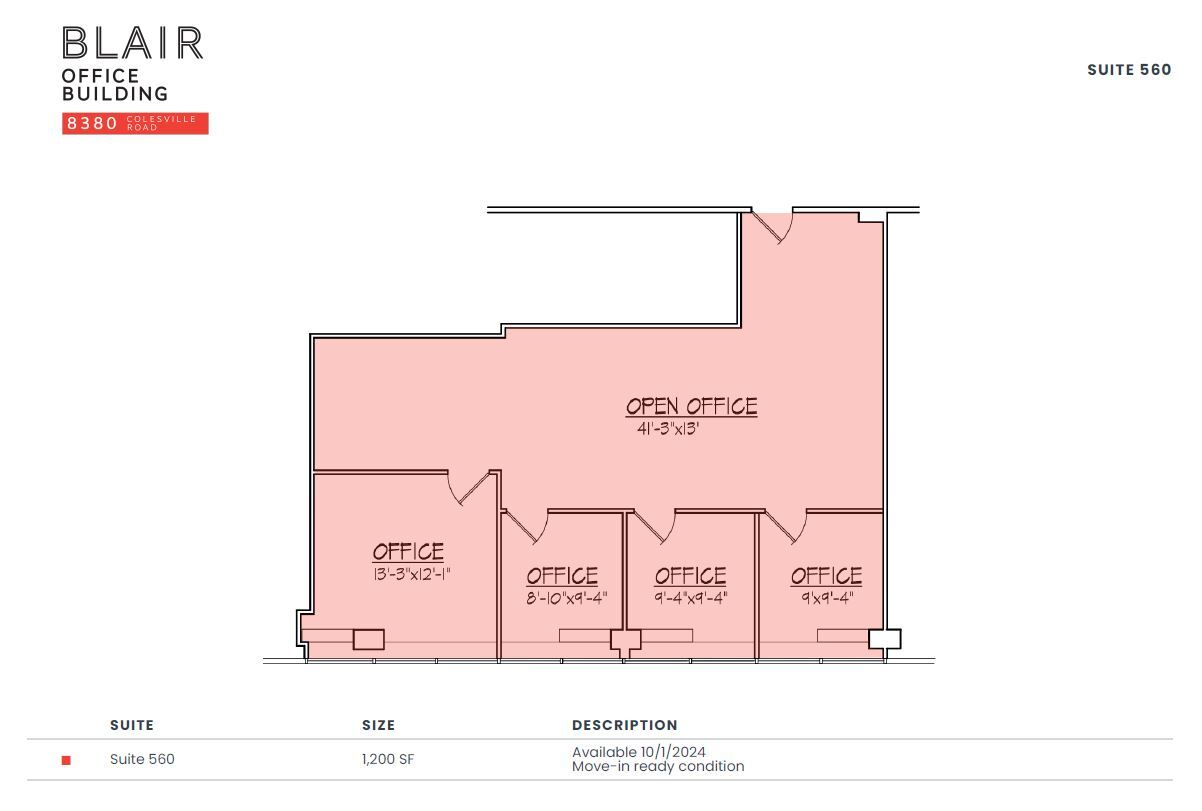 8380 Colesville Rd, Silver Spring, MD en alquiler Plano de la planta- Imagen 1 de 1