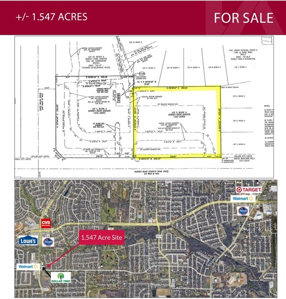 Rufe Snow Dr @ Bursey Rd, Keller, TX en venta - Plano del sitio - Imagen 2 de 2