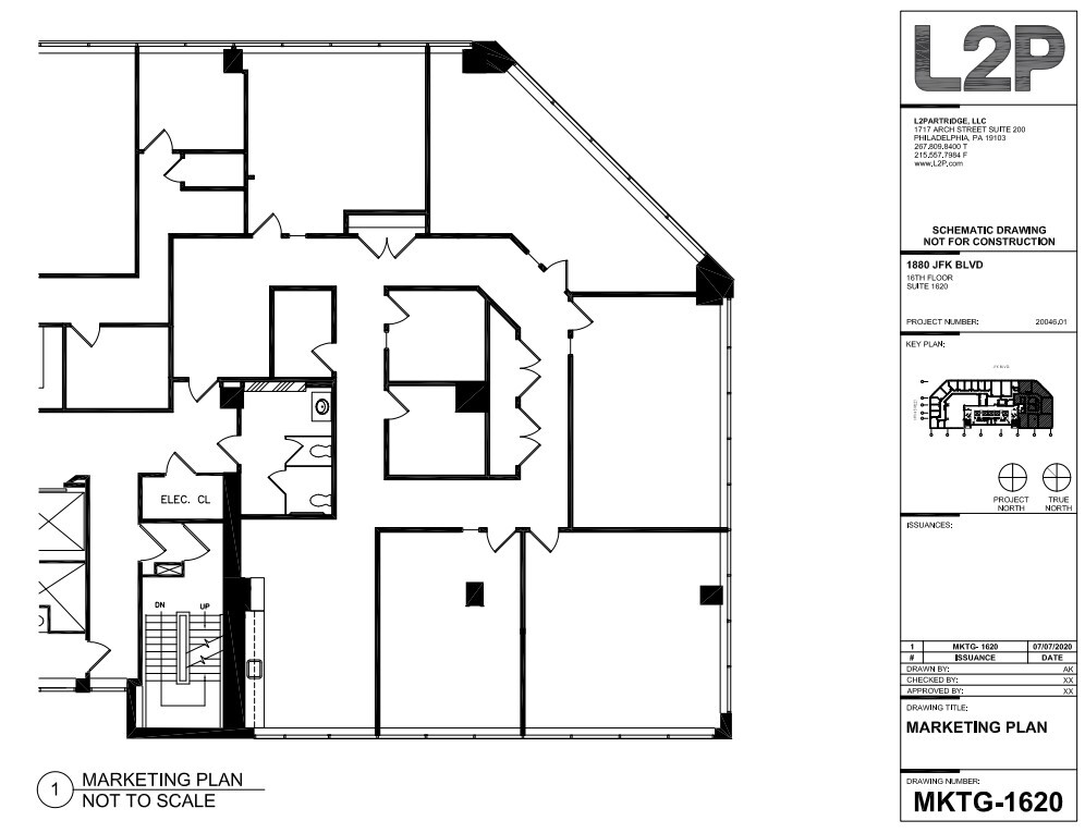 1880 John F Kennedy Blvd, Philadelphia, PA en alquiler Plano de la planta- Imagen 1 de 1