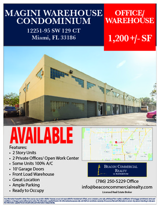 Más detalles para 12251-12295 SW 129th Ct, Miami, FL - Flex, Nave en alquiler