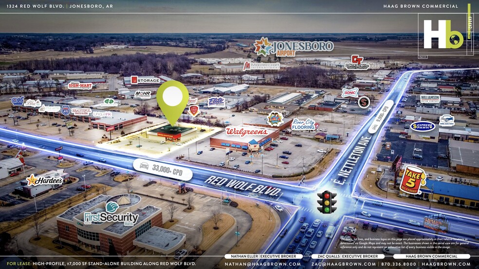 1324 Stadium Blvd, Jonesboro, AR en alquiler - Vista aérea - Imagen 2 de 6