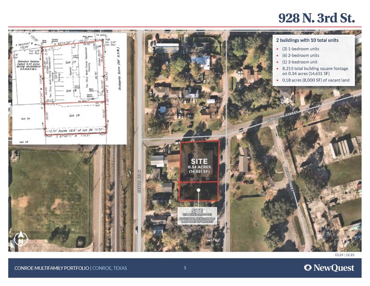 928 N 3rd St, Conroe, TX en venta - Plano del sitio - Imagen 2 de 4