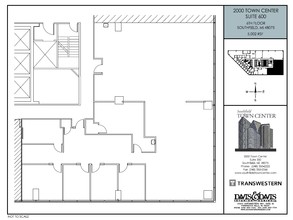 1000-4000 Town Center, Southfield, MI en alquiler Plano de la planta- Imagen 1 de 2