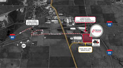 SEC Steward Road & Ritchie Rd, Rochelle, IL - VISTA AÉREA  vista de mapa