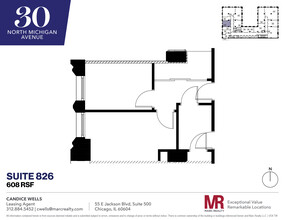 30 N Michigan Ave, Chicago, IL en alquiler Plano de la planta- Imagen 1 de 2