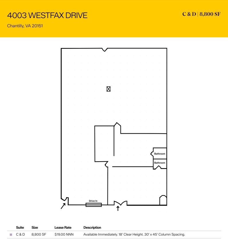 4001-4003 Westfax Dr, Chantilly, VA en alquiler Plano de la planta- Imagen 1 de 1