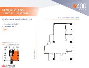 400 S El Camino Real, San Mateo, CA en alquiler Plano de la planta- Imagen 1 de 1