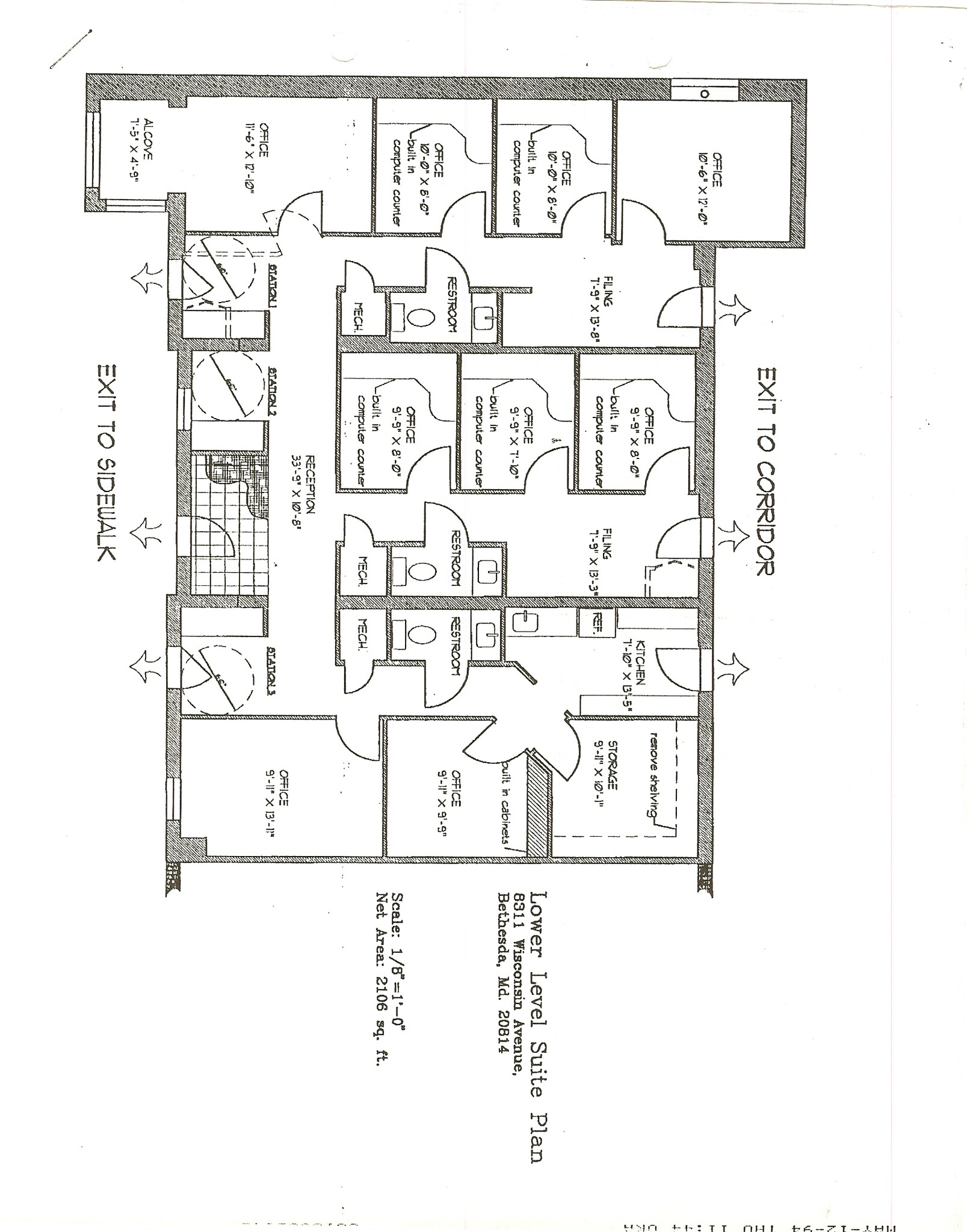 8311 Wisconsin Ave, Bethesda, MD en alquiler Plano de la planta- Imagen 1 de 1