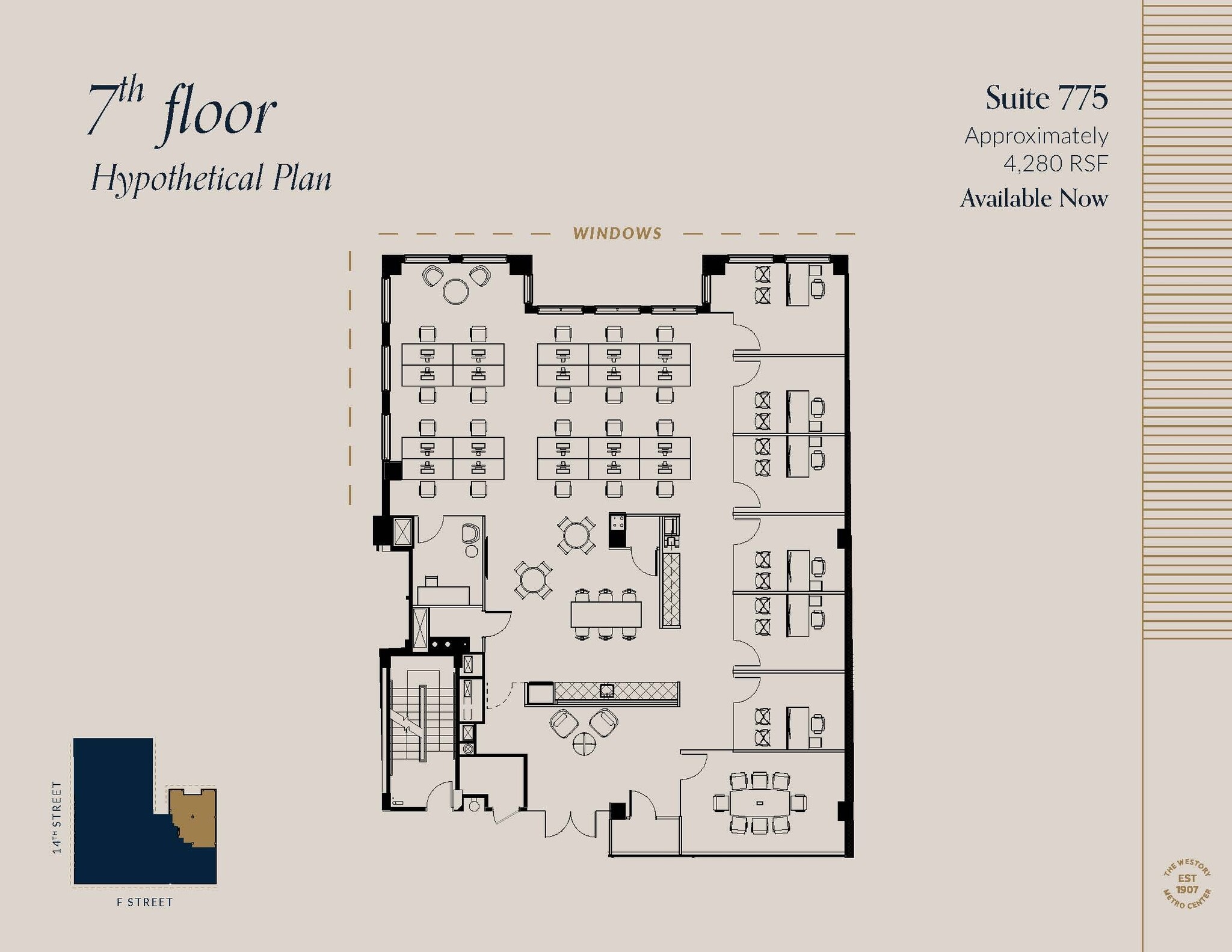 607 14th St NW, Washington, DC en alquiler Plano de la planta- Imagen 1 de 1