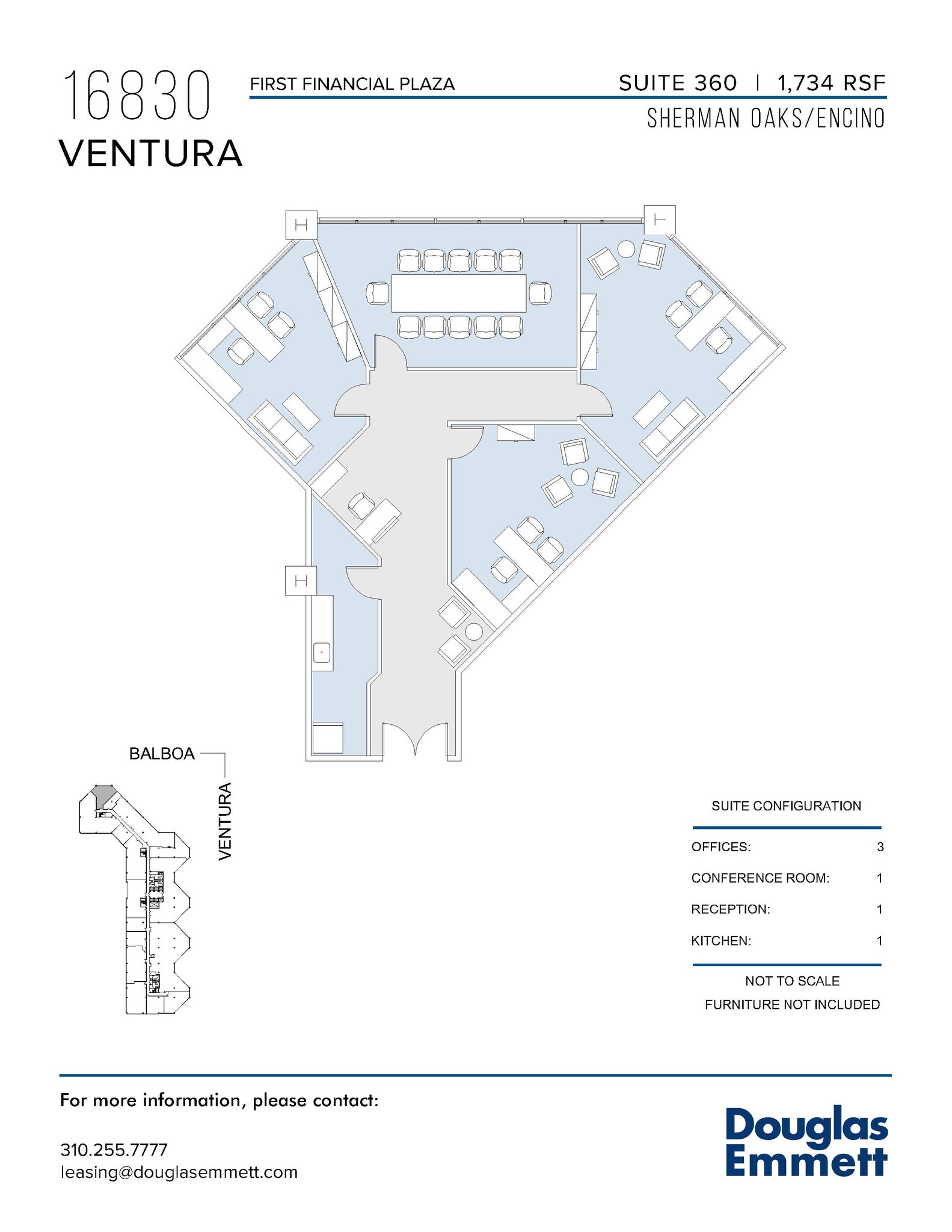 16830 Ventura Blvd, Encino, CA en alquiler Plano de la planta- Imagen 1 de 1