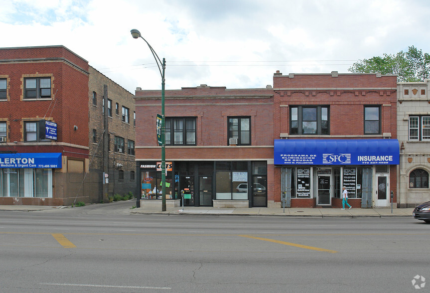 3415-3417 W Fullerton Ave, Chicago, IL en alquiler - Foto del edificio - Imagen 1 de 11