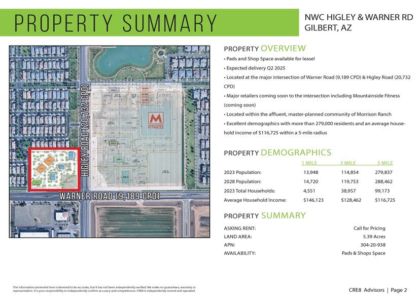 NWC Higley Road & Warner Road, Gilbert, AZ en alquiler - Foto del edificio - Imagen 2 de 5