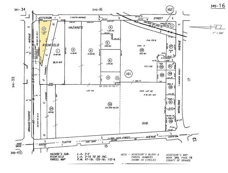 1515 North Jefferson, Anaheim, CA en alquiler - Plano de solar - Imagen 2 de 3