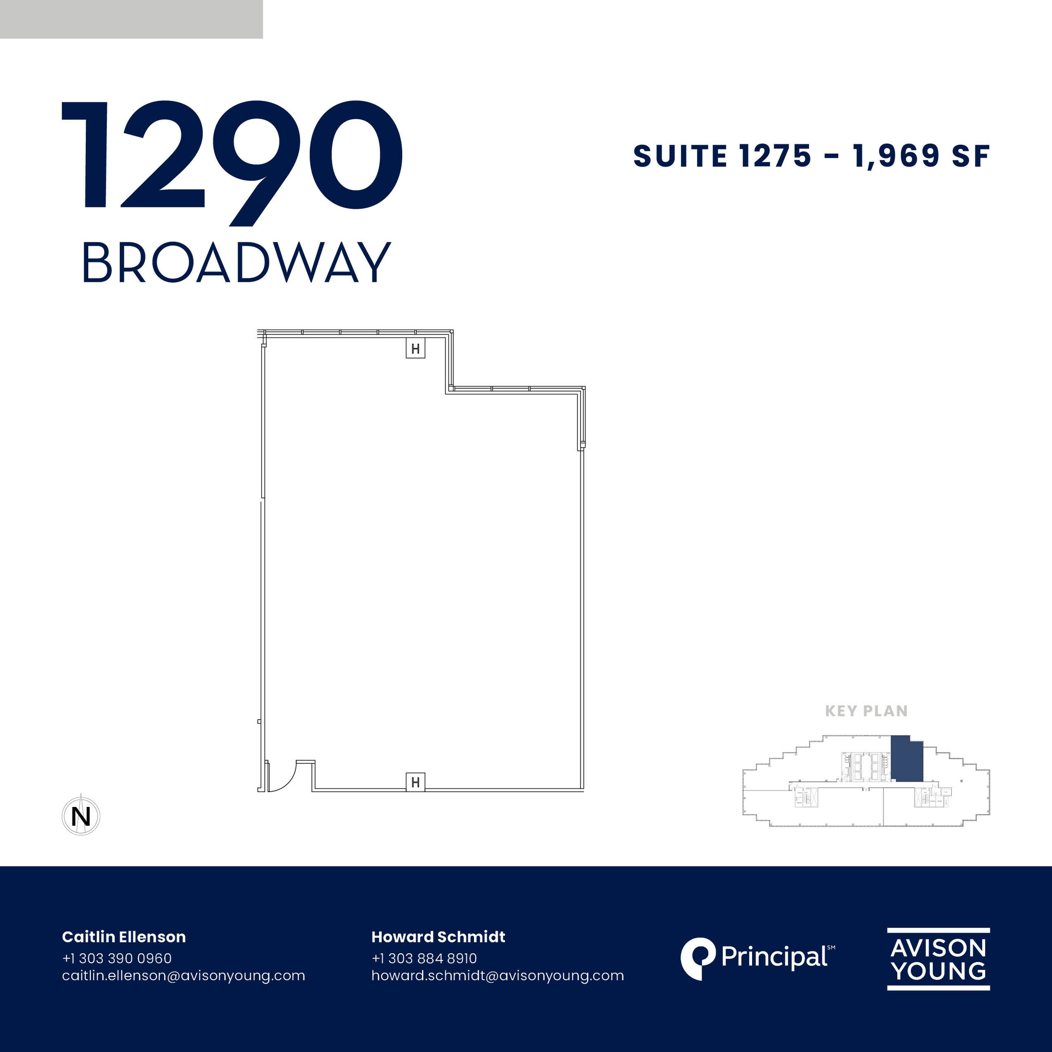 1290 Broadway, Denver, CO en alquiler Plano de la planta- Imagen 1 de 5