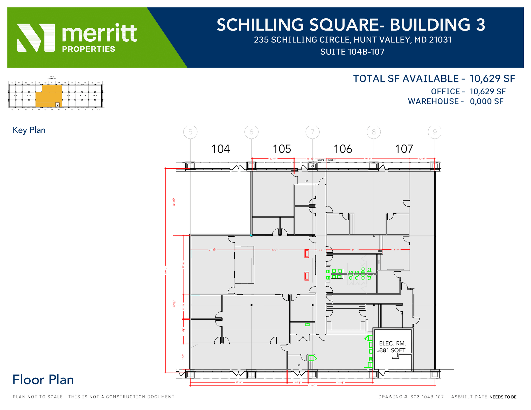 215 Schilling Cir, Hunt Valley, MD en alquiler Plano de la planta- Imagen 1 de 1