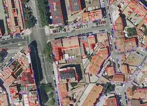 Madrid, MAD - Aérea vista de mapa