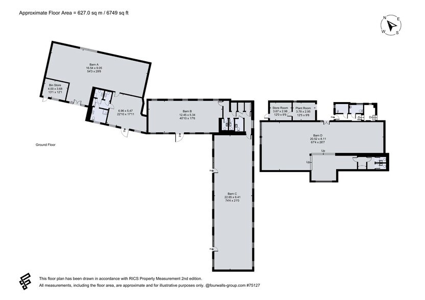 Manor Farm Barns, Hughenden Manor Estate, High Wycombe en alquiler - Plano de la planta - Imagen 2 de 24