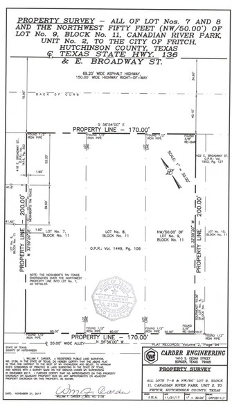 422 E Broadway St, Fritch, TX en venta - Plano del sitio - Imagen 1 de 2