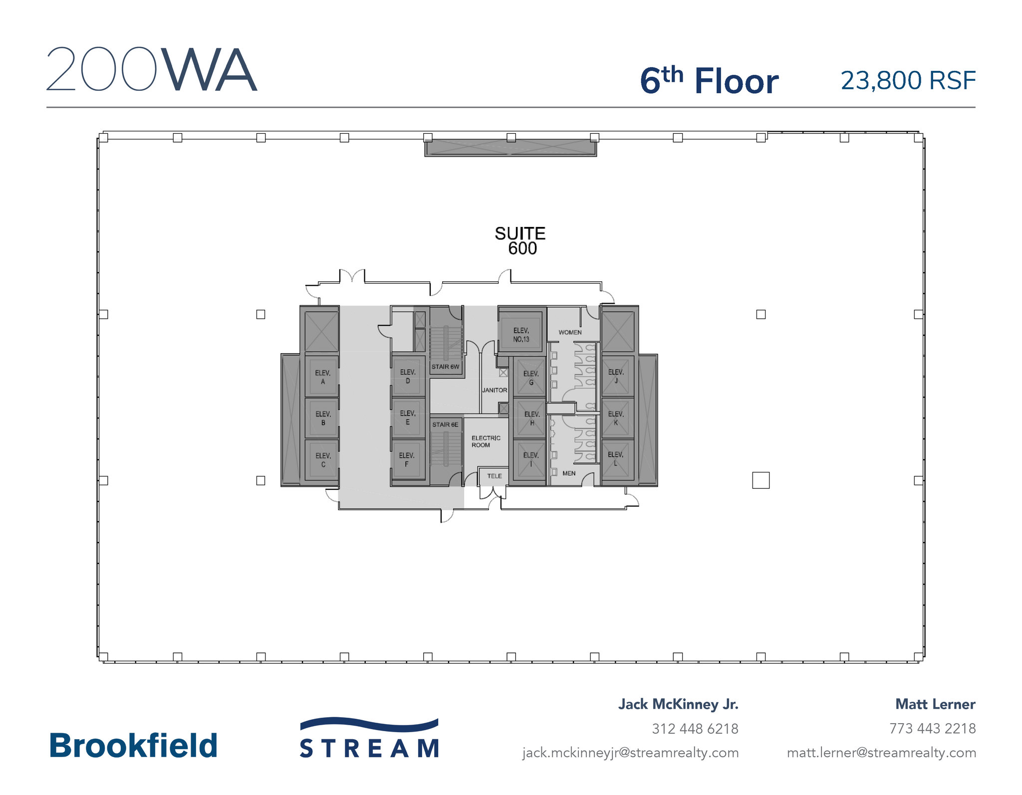 200 W Adams St, Chicago, IL en alquiler Plano de la planta- Imagen 1 de 1