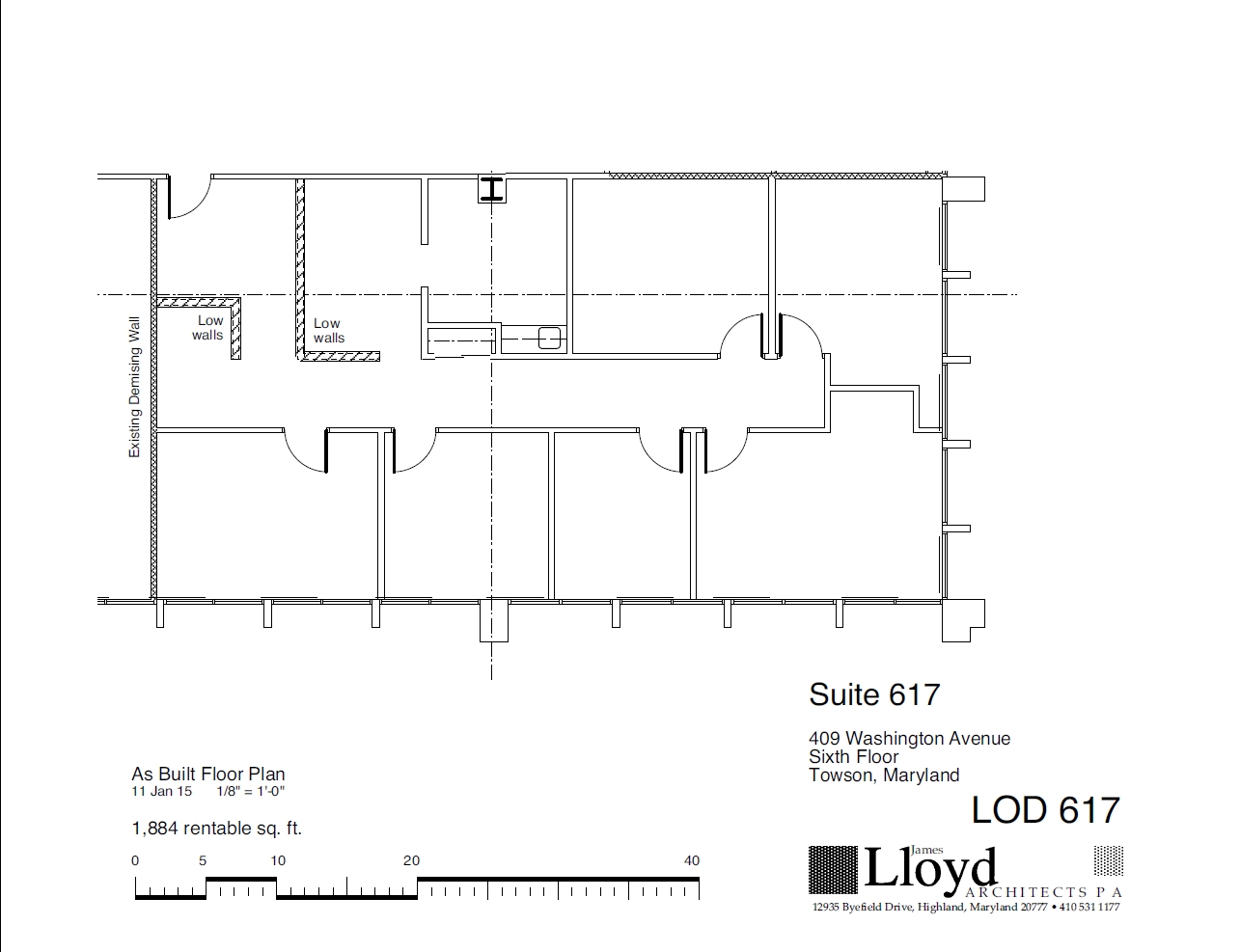 409 Washington Ave, Towson, MD en alquiler Plano de la planta- Imagen 1 de 5