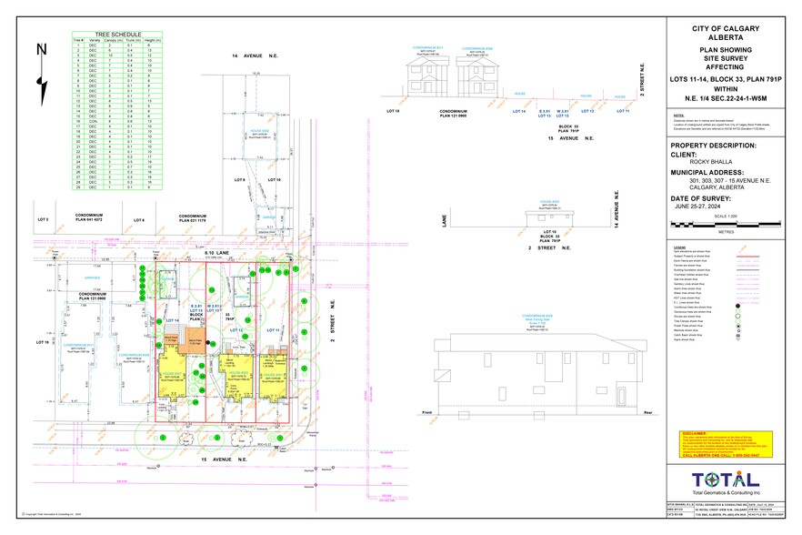 301 15 Av NE, Calgary, AB en venta - Plano del sitio - Imagen 1 de 1