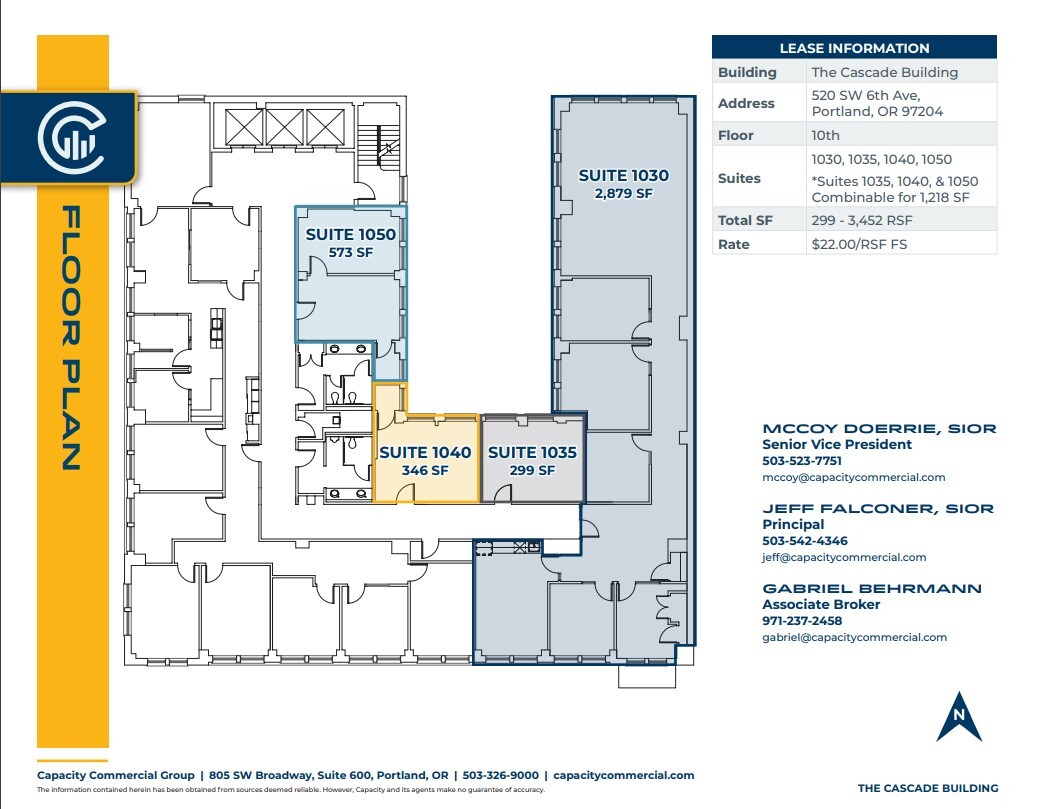 520-538 SW 6th Ave, Portland, OR en alquiler Plano de la planta- Imagen 1 de 1