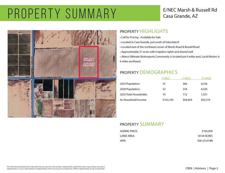 E/NEC Russell & Marsh Road rd, Casa Grande, AZ en venta - Foto del edificio - Imagen 2 de 4