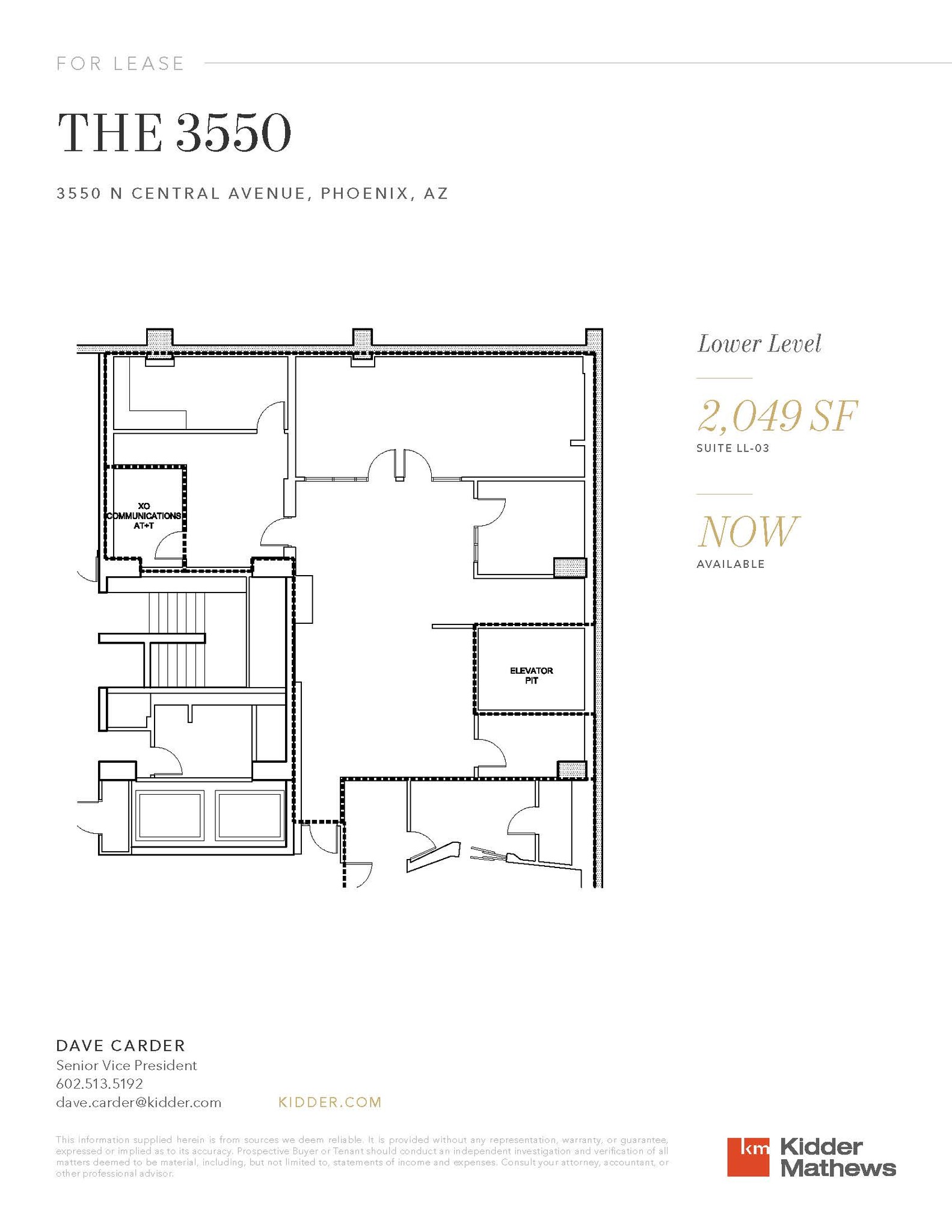 3550 N Central Ave, Phoenix, AZ en alquiler Plano de la planta- Imagen 1 de 1