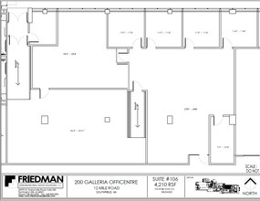 200 Galleria Officentre, Southfield, MI en venta Plano de la planta- Imagen 1 de 2