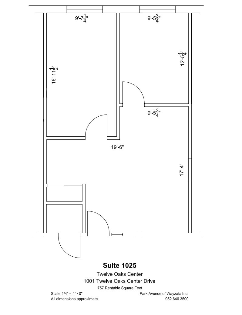 600 Twelve Oaks Center Dr, Wayzata, MN en alquiler Plano de la planta- Imagen 1 de 1