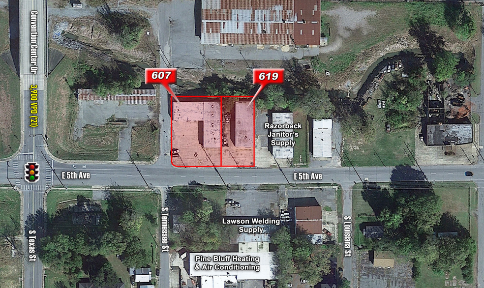 Pine Bluff Commercial Properties cartera de 7 inmuebles en venta en LoopNet.es - Vista aérea - Imagen 2 de 2