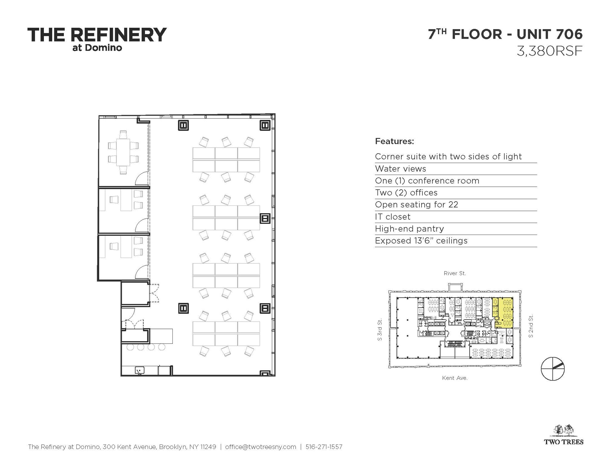 300 Kent Ave, Brooklyn, NY en alquiler Plano de la planta- Imagen 1 de 11