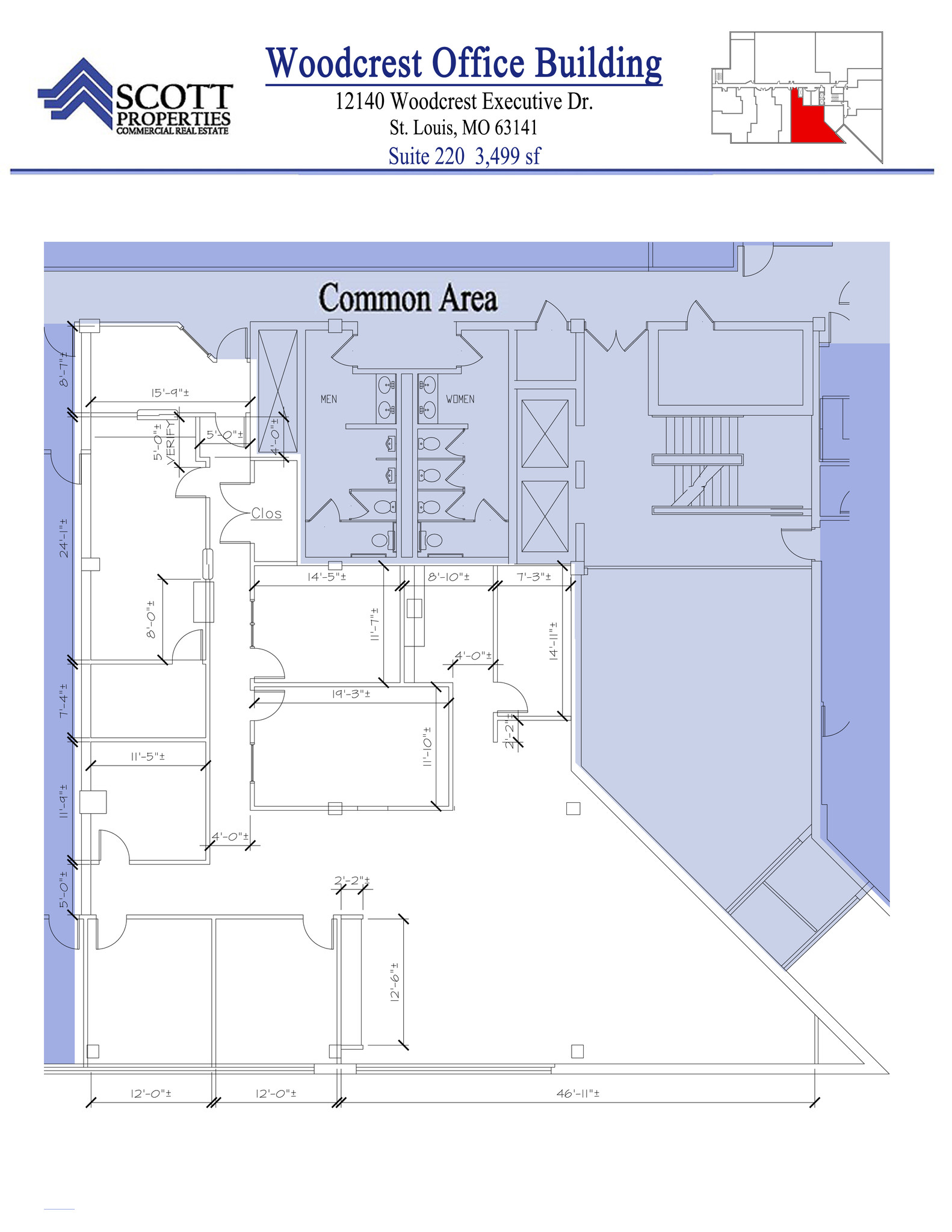 12140 Woodcrest Exec Dr, Creve Coeur, MO en alquiler Otros- Imagen 1 de 1