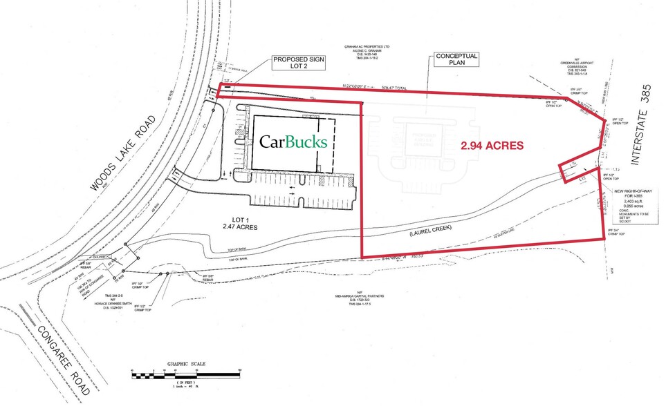 NPA Woods Lake Road, Greenville, SC en venta - Plano del sitio - Imagen 2 de 2