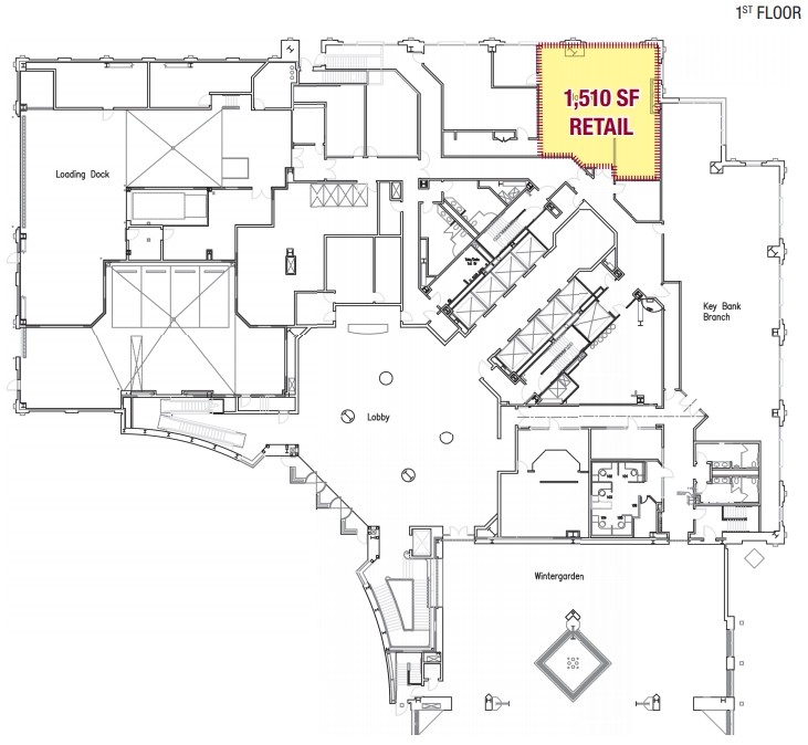 1 Bausch and Lomb Pl, Rochester, NY en alquiler Plano de la planta- Imagen 1 de 2