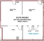 Existing Layout floor plan 801-802