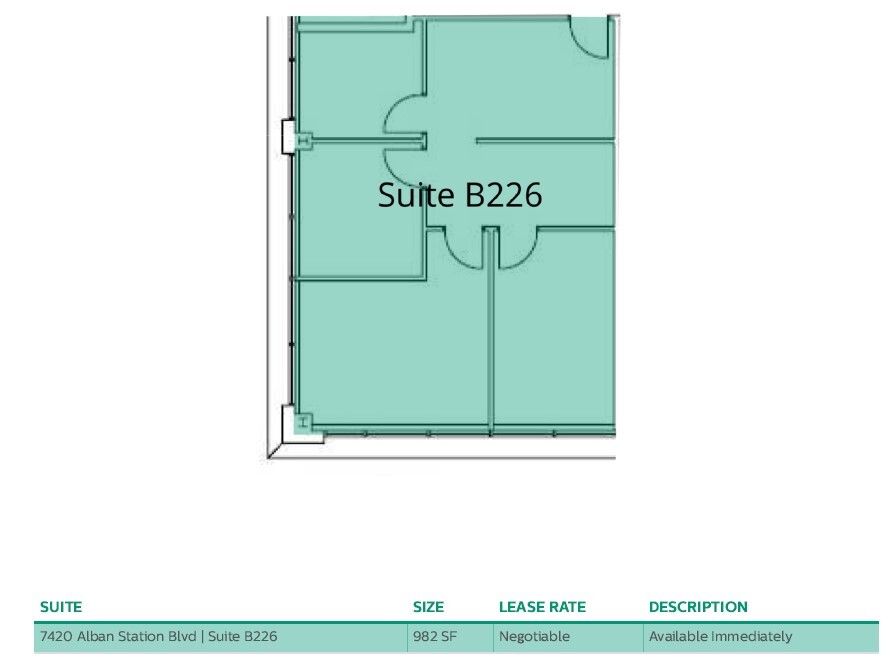 7426-7432 Alban Station Blvd, Springfield, VA en alquiler Plano de la planta- Imagen 1 de 1