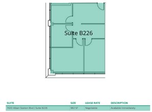 7426-7432 Alban Station Blvd, Springfield, VA en alquiler Plano de la planta- Imagen 1 de 1