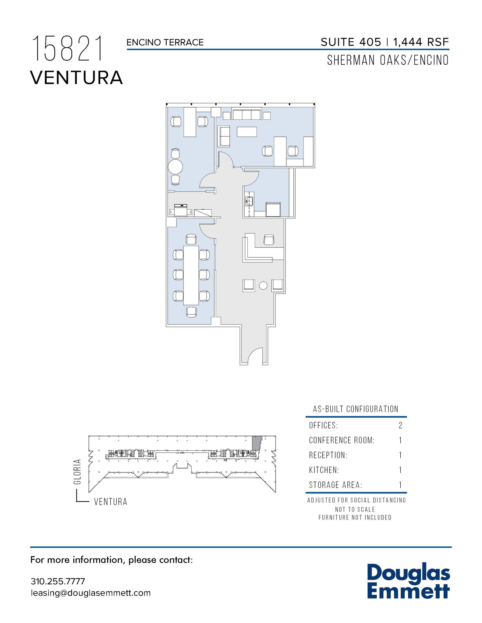 15821 Ventura Blvd, Encino, CA en alquiler Plano de la planta- Imagen 1 de 1