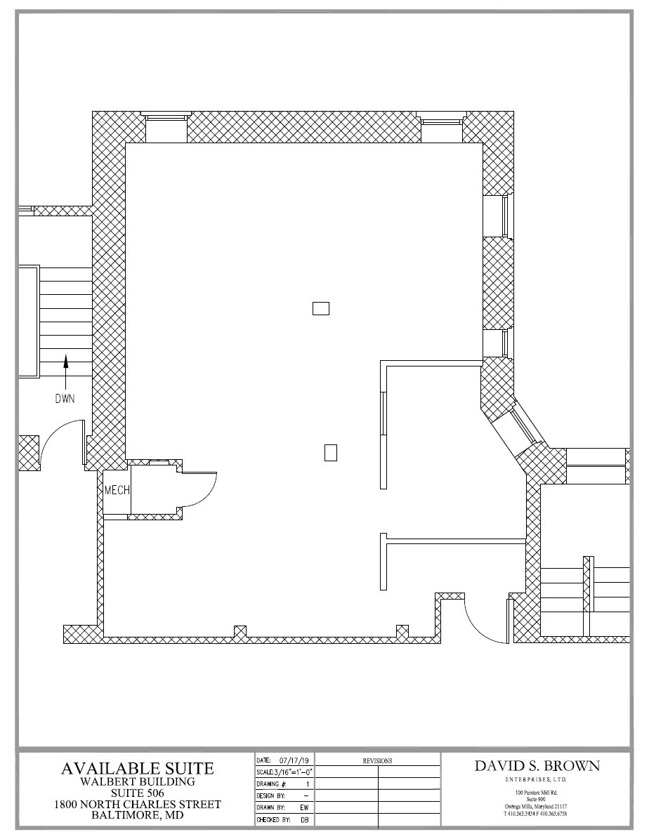 1800 N Charles St, Baltimore, MD en alquiler Plano de la planta- Imagen 1 de 1