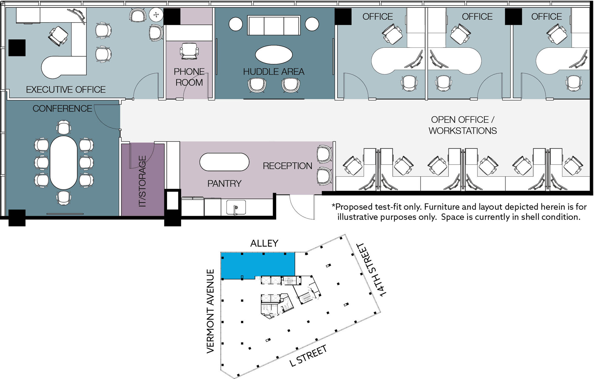 1101 Vermont Ave NW, Washington, DC en alquiler Plano de la planta- Imagen 1 de 1