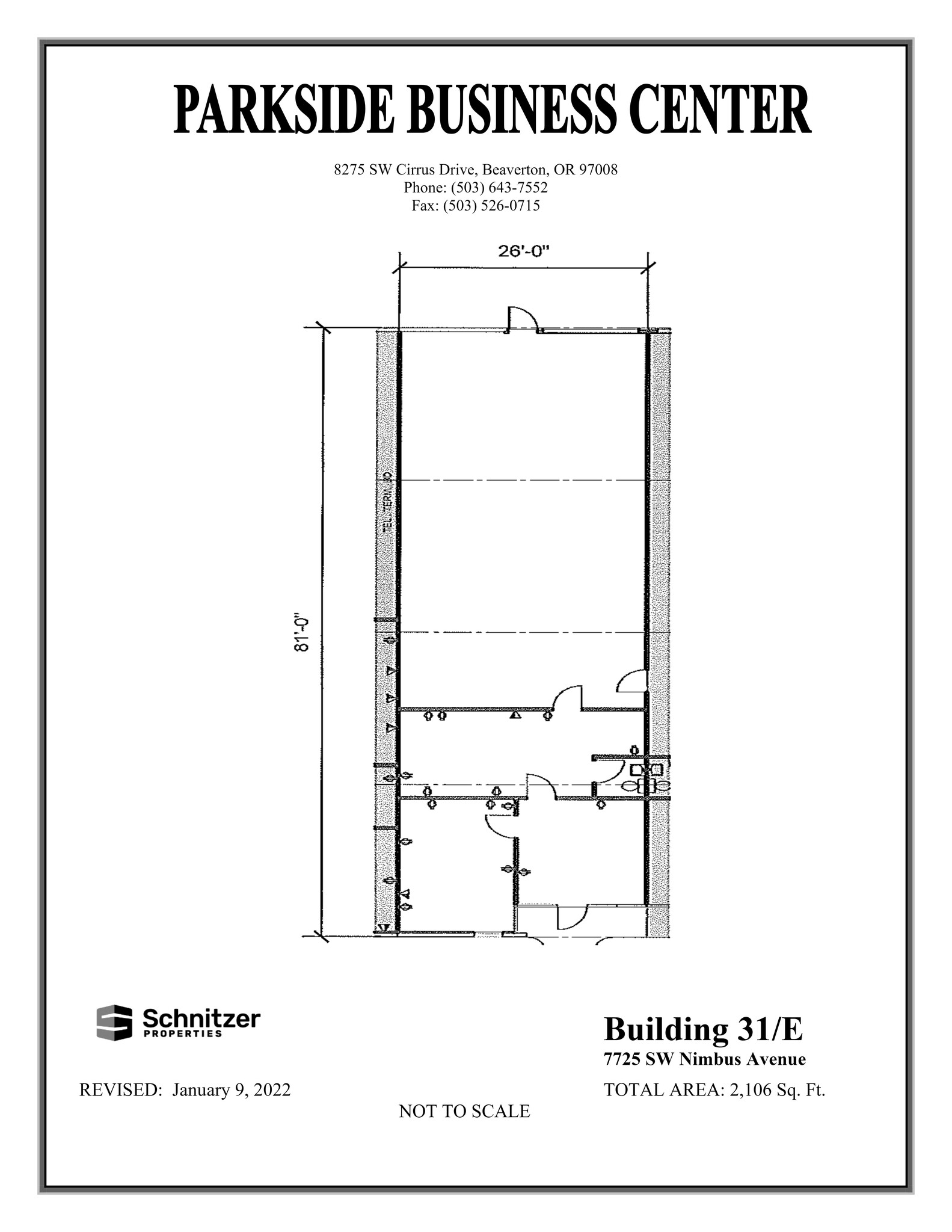 8362-8380 SW Nimbus Ave, Beaverton, OR en alquiler Plano del sitio- Imagen 1 de 1