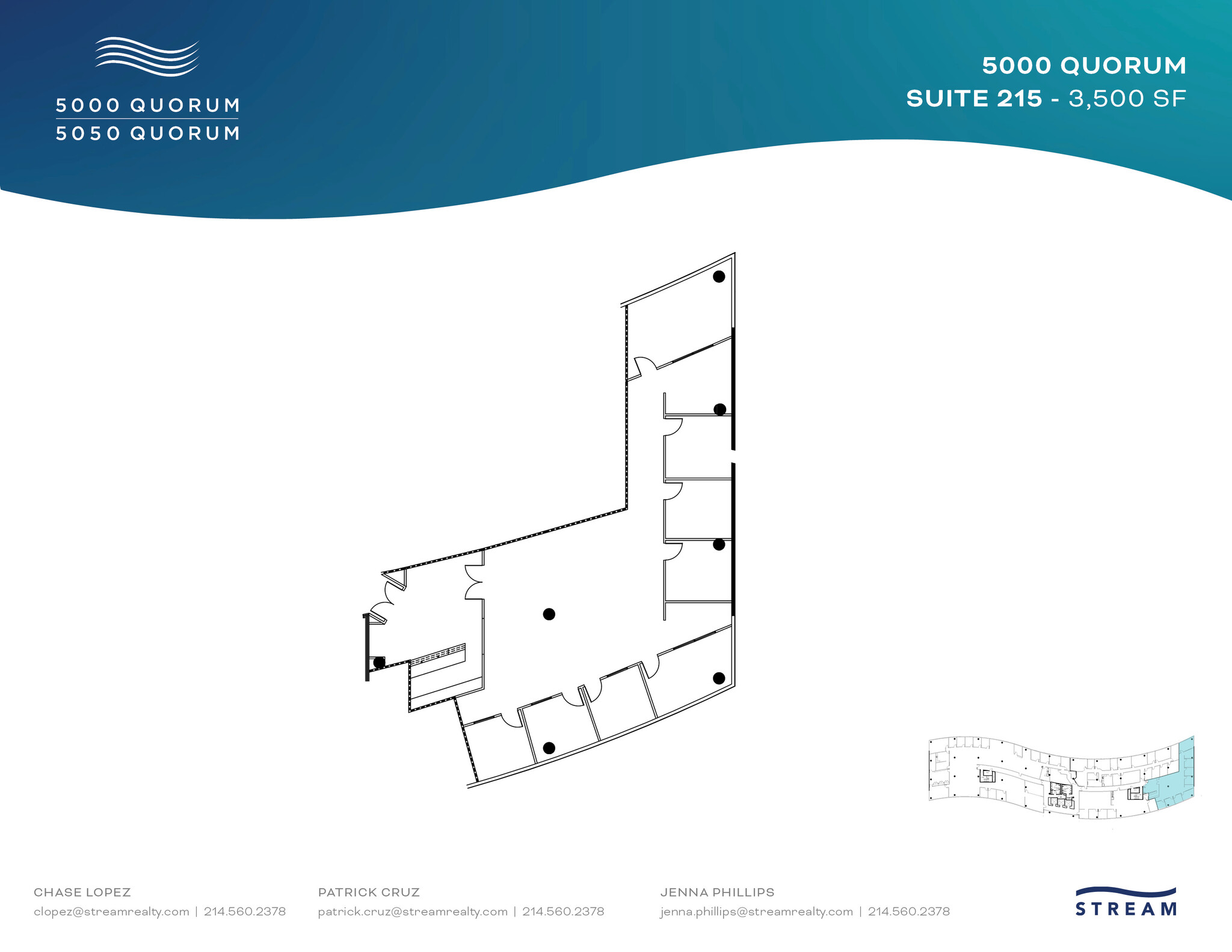 5000 Quorum Dr, Dallas, TX en alquiler Plano de la planta- Imagen 1 de 1