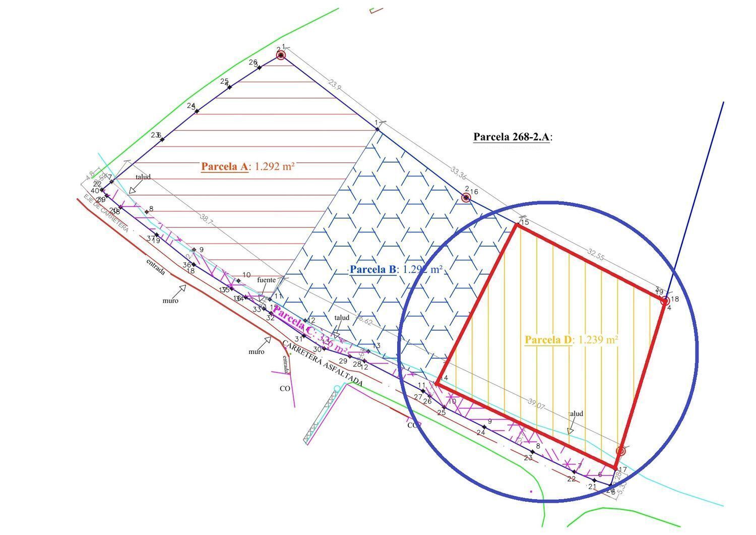 Terreno en A Laracha, La Coruna en venta Plano de la planta- Imagen 1 de 12