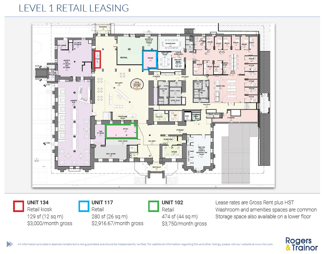 99 University Av, Kingston, ON en alquiler Plano de la planta- Imagen 1 de 1