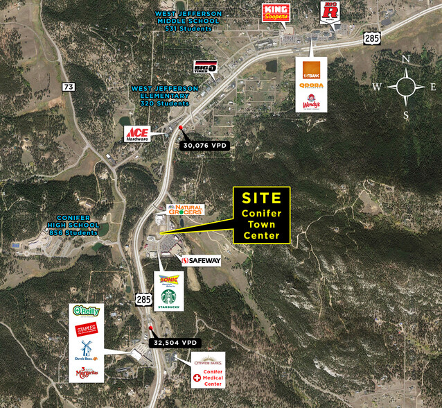 Highway 285 & Conifer Town Centre Drive, Conifer, CO en alquiler - Vista aérea - Imagen 2 de 2