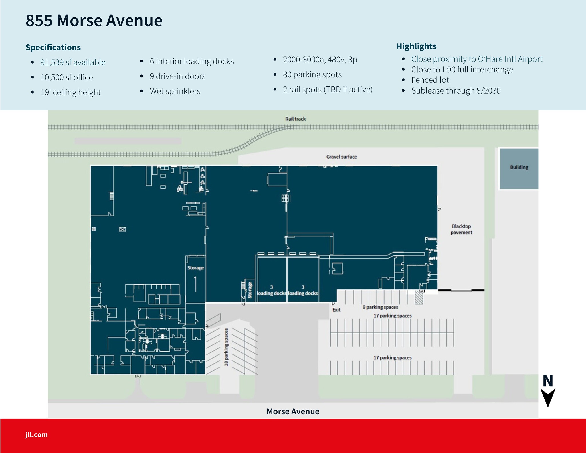 855 Morse Ave, Elk Grove Village, IL en alquiler Plano del sitio- Imagen 1 de 1