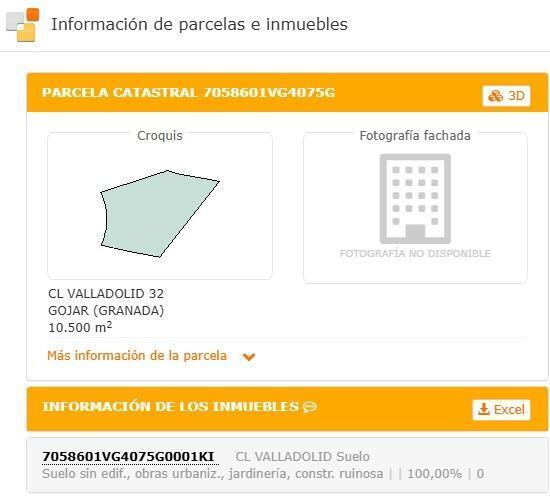 Calle Valladolid, 1, Gójar, Granada en venta - Plano del sitio - Imagen 3 de 3