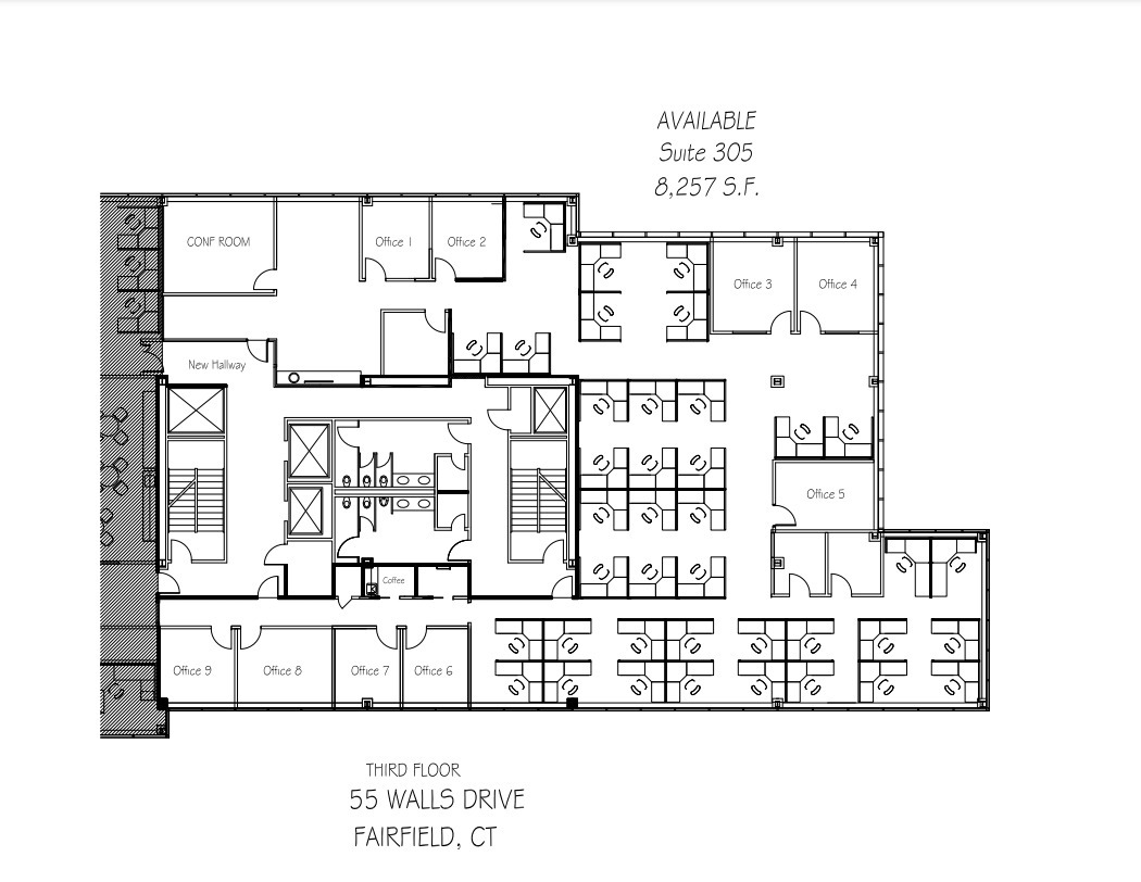 55 Walls Dr, Fairfield, CT en alquiler Plano de la planta- Imagen 1 de 1